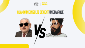 Illustration du face-à-face entre Benkirane et ElGrandeToto, représentant le clash “Salgoaṭ” devenu branding viral SALGOAT